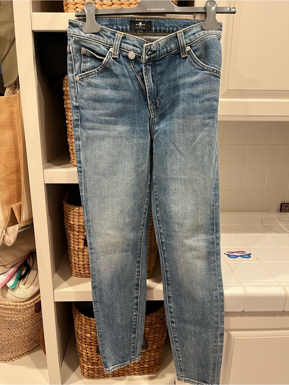 7 For All Mankind Classic Medium Blue Denim Jeans